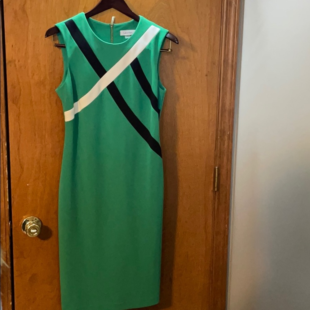 Calvin Klein Green Sleeveless Dress